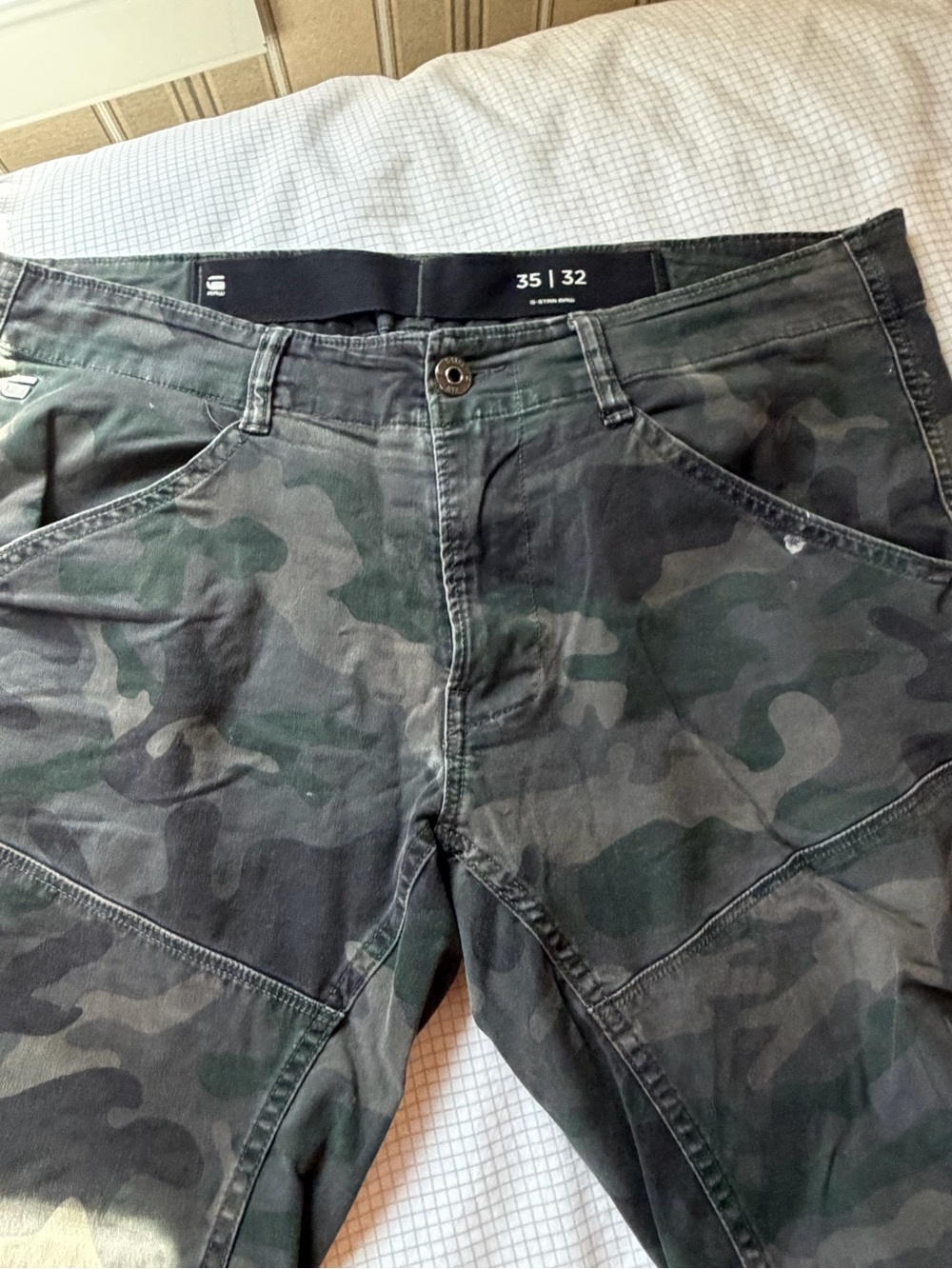 G - Star Camouflage Cargo Pants - Green Camo